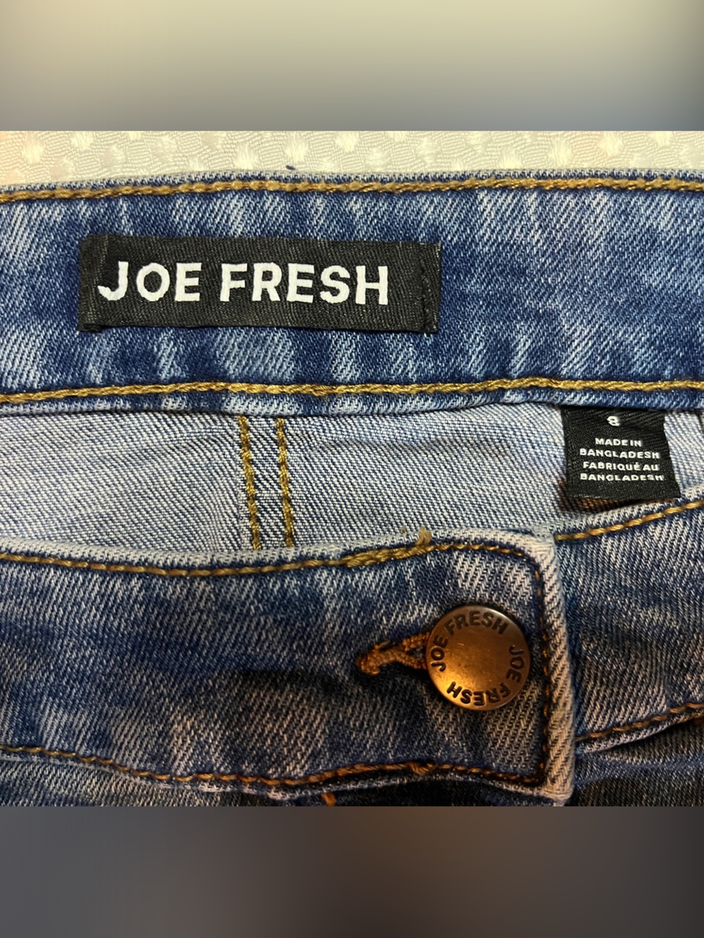 Joe Fresh Blue Denim Button-Front Pencil Skirt - Picture 3 of 4